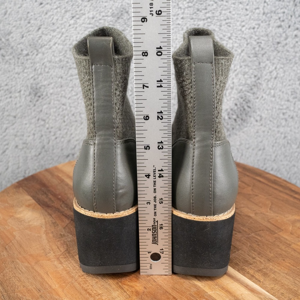 Sofft Women's Elaina Ankle Boots US Size 6.5 M Dark Gray Sweater Knit & Leather - Picture 4 of 8